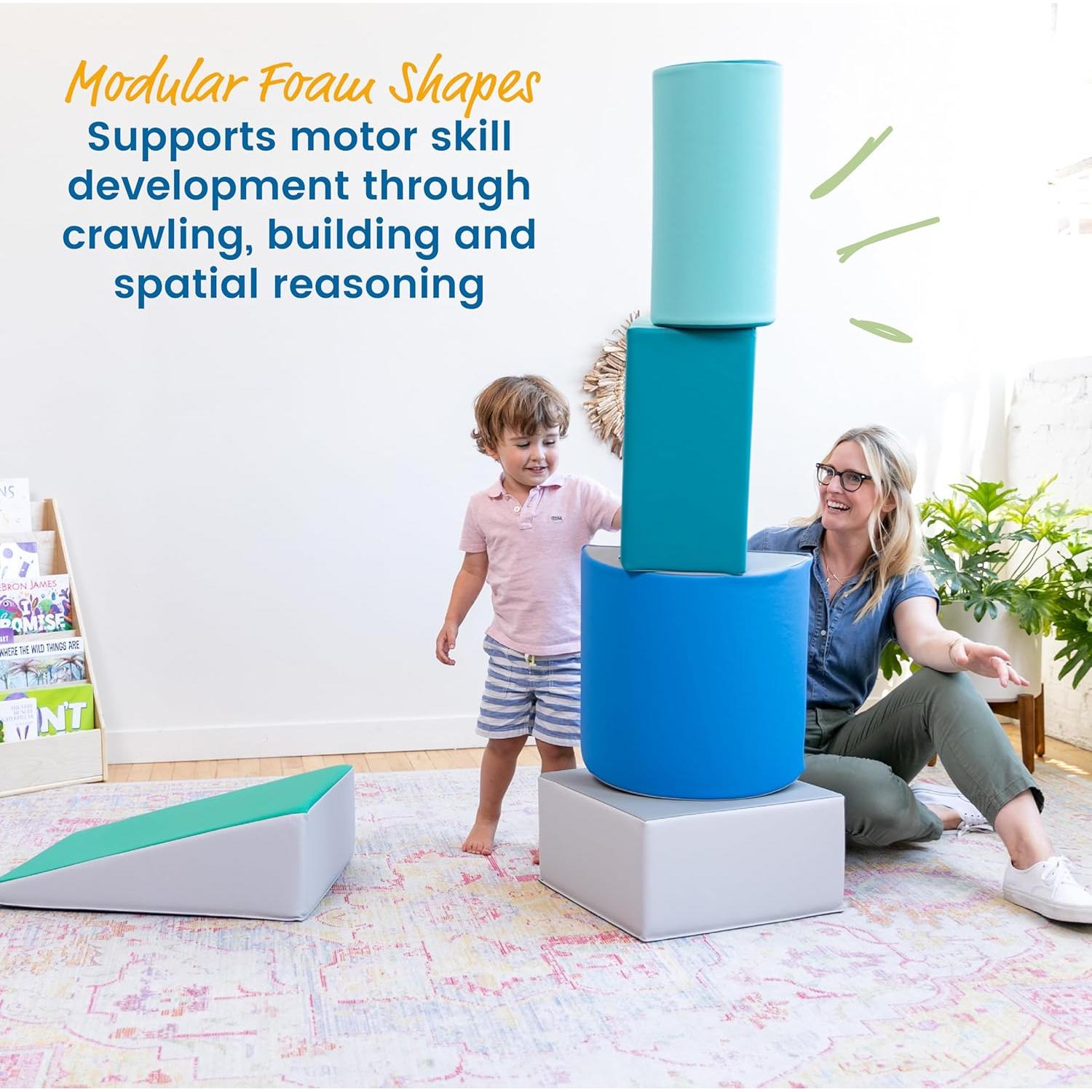 ECR4Kids SoftZone Juego de Escalera y Rampa 5 Piezas