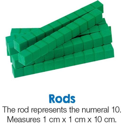 Juego de Bloques de Base Diez de Espuma Hand2Mind - 50 Piezas