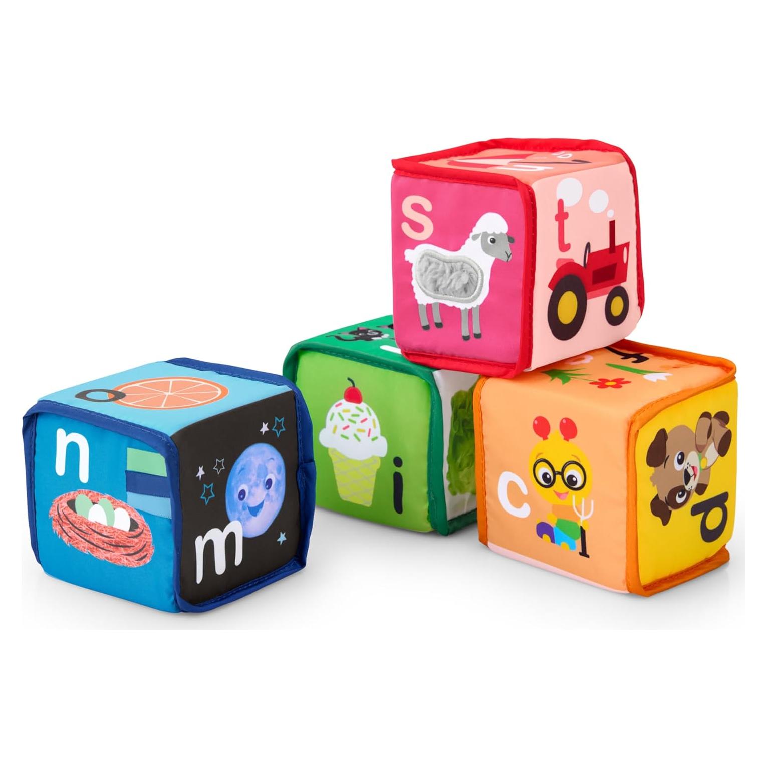 Bloques Blandos Alpha Stacks Baby Einstein - 4 Piezas Multisensoriales