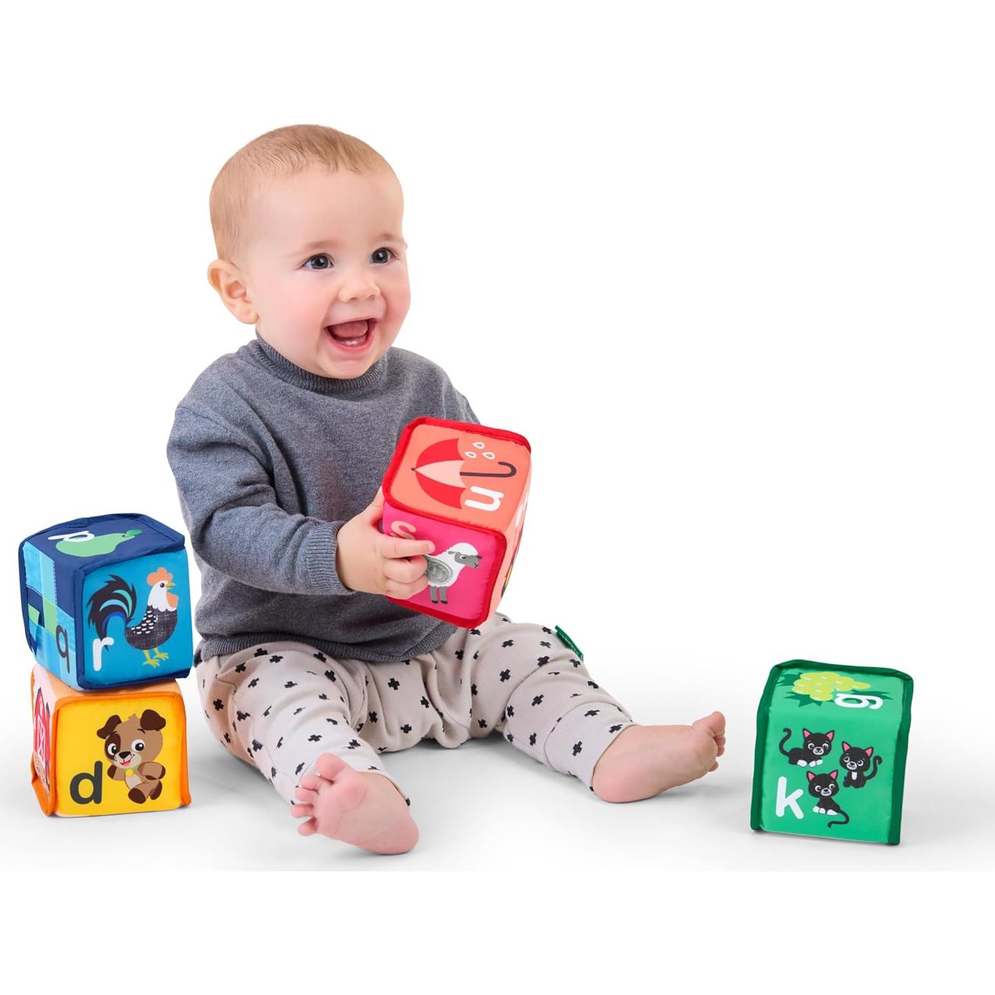 Bloques Blandos Alpha Stacks Baby Einstein - 4 Piezas Multisensoriales