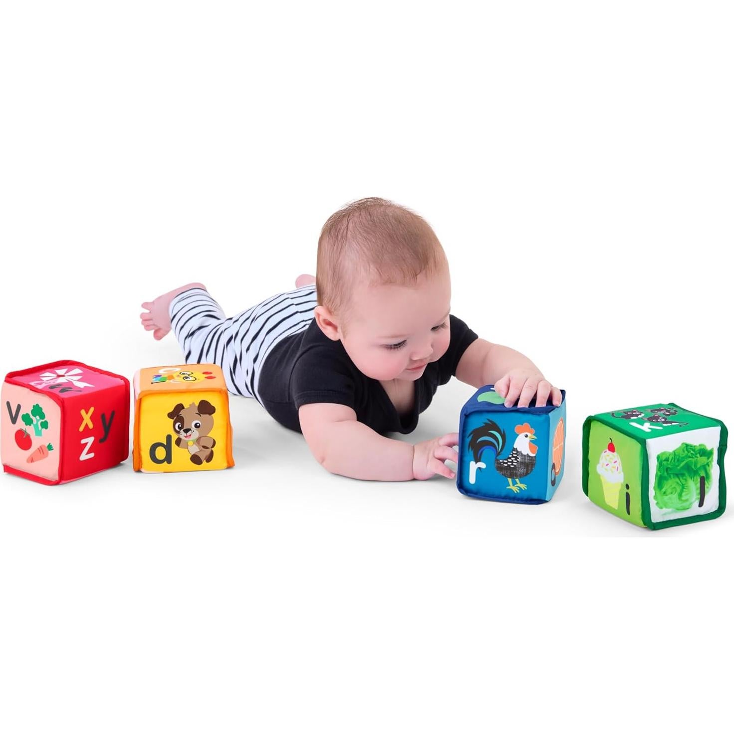 Bloques Blandos Alpha Stacks Baby Einstein - 4 Piezas Multisensoriales