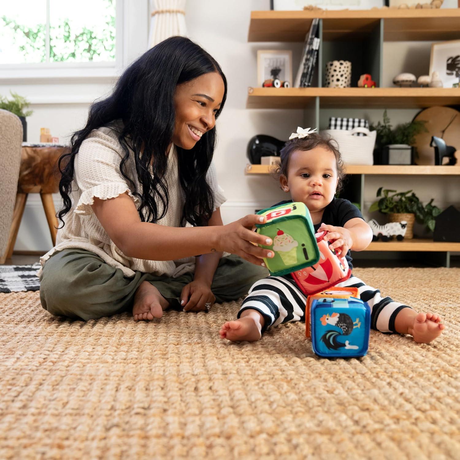 Bloques Blandos Alpha Stacks Baby Einstein - 4 Piezas Multisensoriales