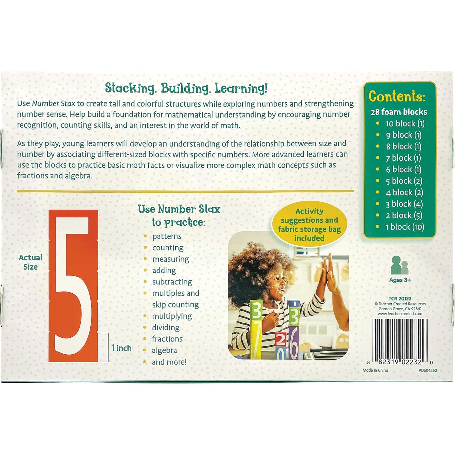 Bloques de Números de Espuma TCR20123 - Recursos Creados por el Maestro