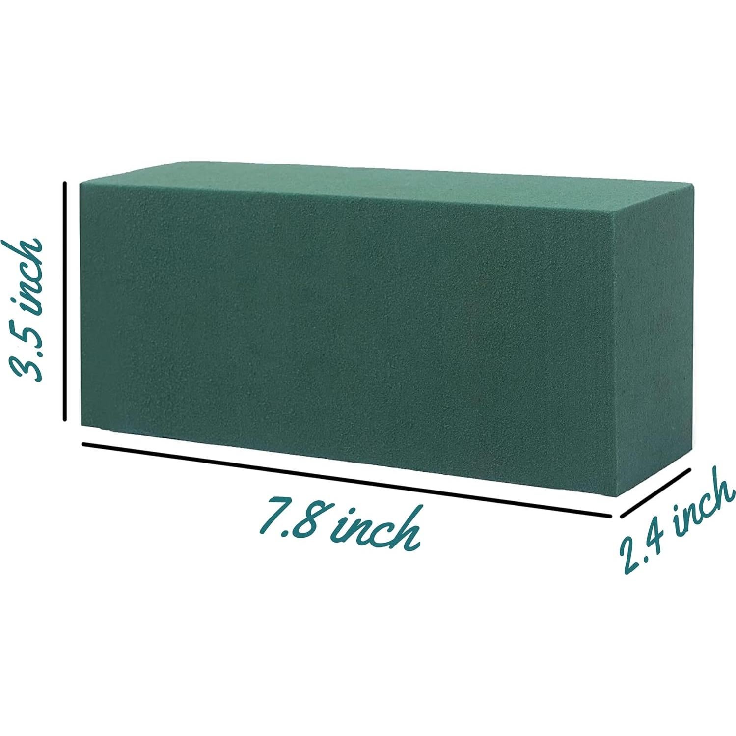 Paquete de 6 Bloques de Espuma Floral Verde Flofare 26.7x19.8x12.2 cm