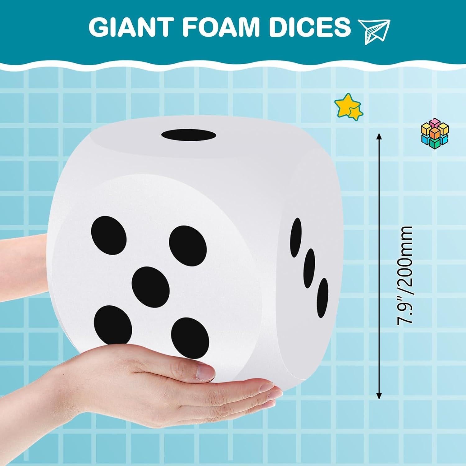 Dado de Espuma Grande Shappy 20.1 cm Blanco para Juegos