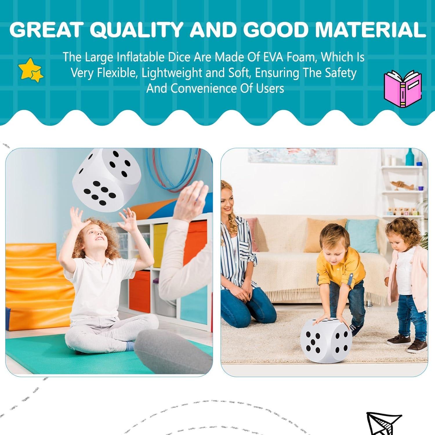 Dado de Espuma Grande Shappy 20.1 cm Blanco para Juegos