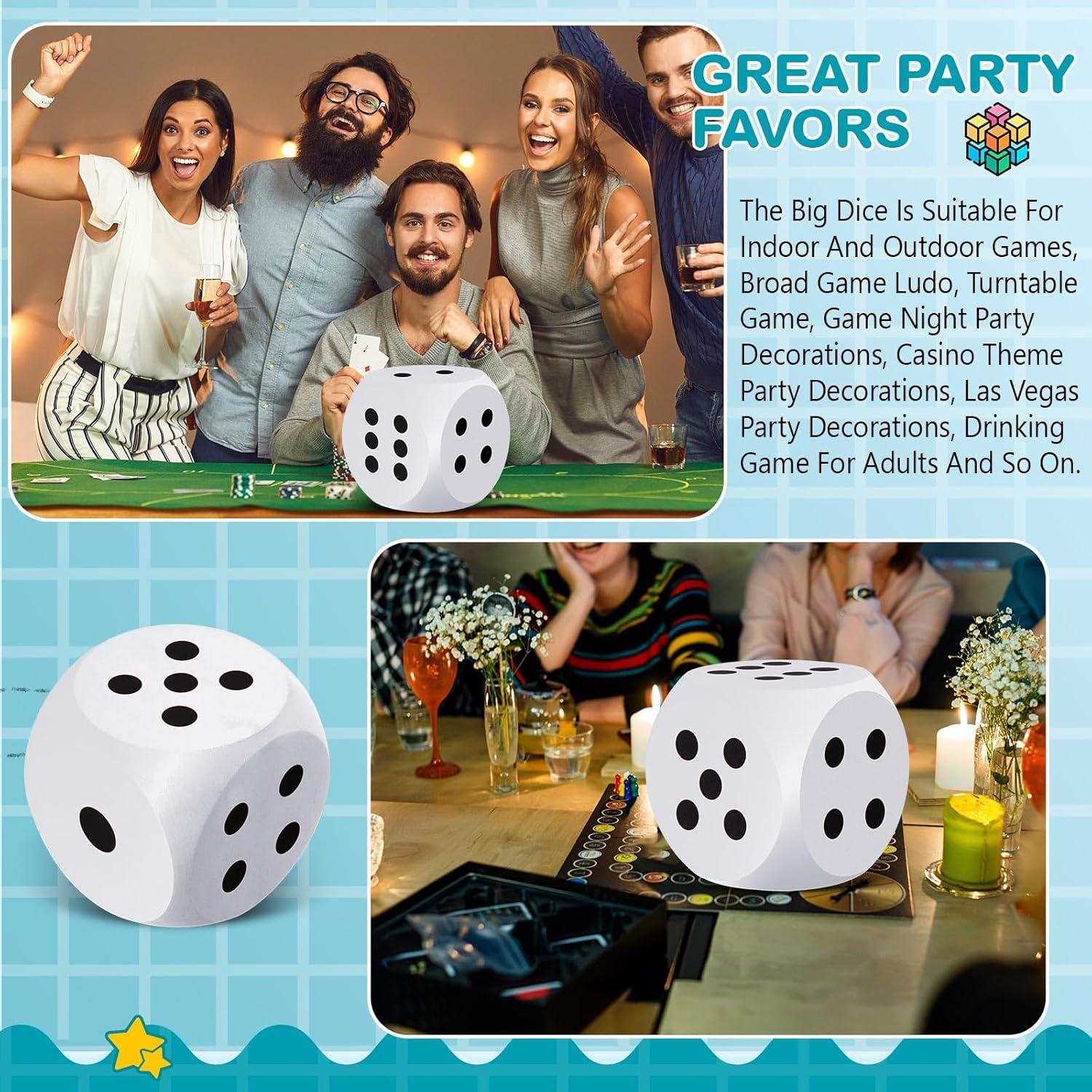 Dado de Espuma Grande Shappy 20.1 cm Blanco para Juegos