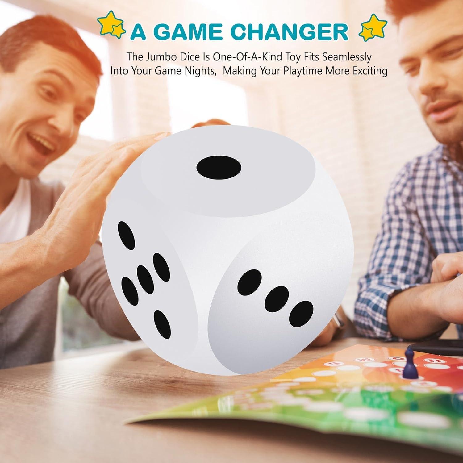 Dado de Espuma Grande Shappy 20.1 cm Blanco para Juegos