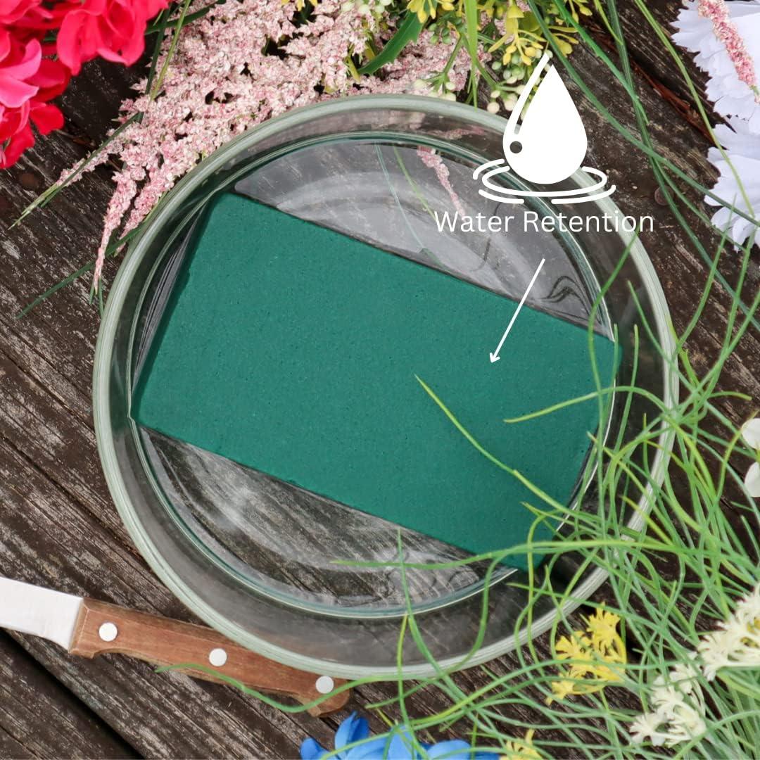 Flofare Paquete de 3 Bloques de Espuma Floral Verde 14x8x4cm