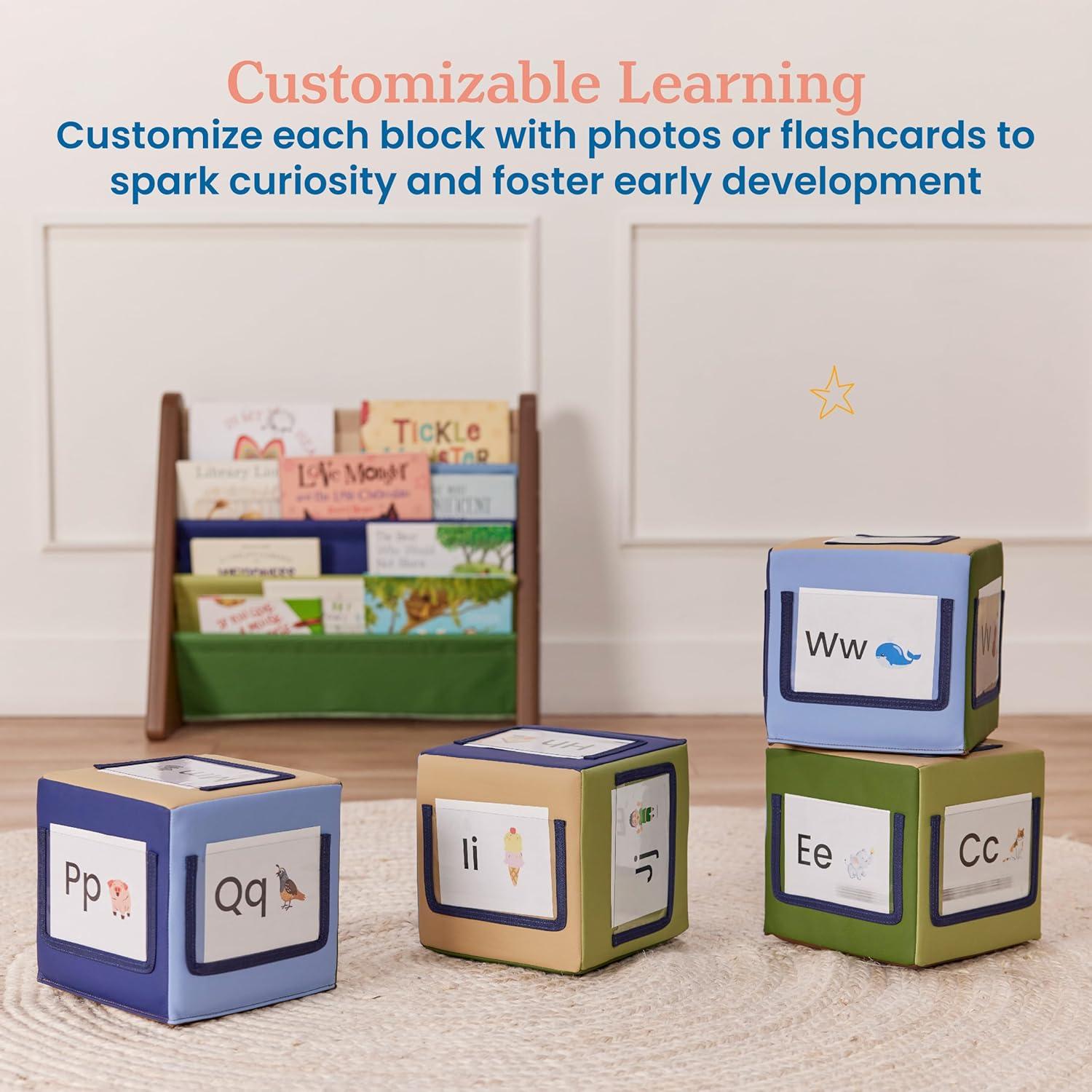 Bloques de Actividad Suaves ECR4Kids - Paquete de 4 Tonos Tierra