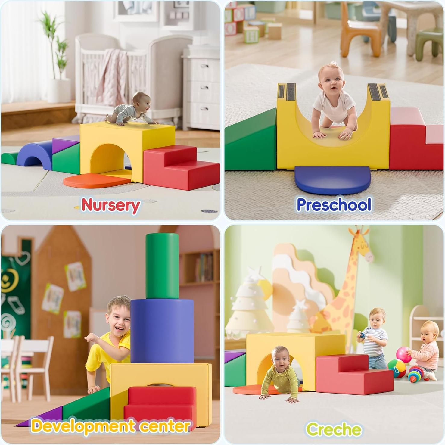 Juego de Bloques de Espuma Suave TOLEAD 5-en-1 para Niños