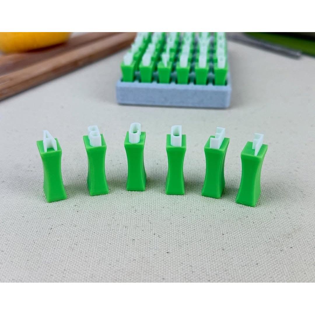 Juego de Sellos de Alfabeto y Números Jxueych para Cerámica