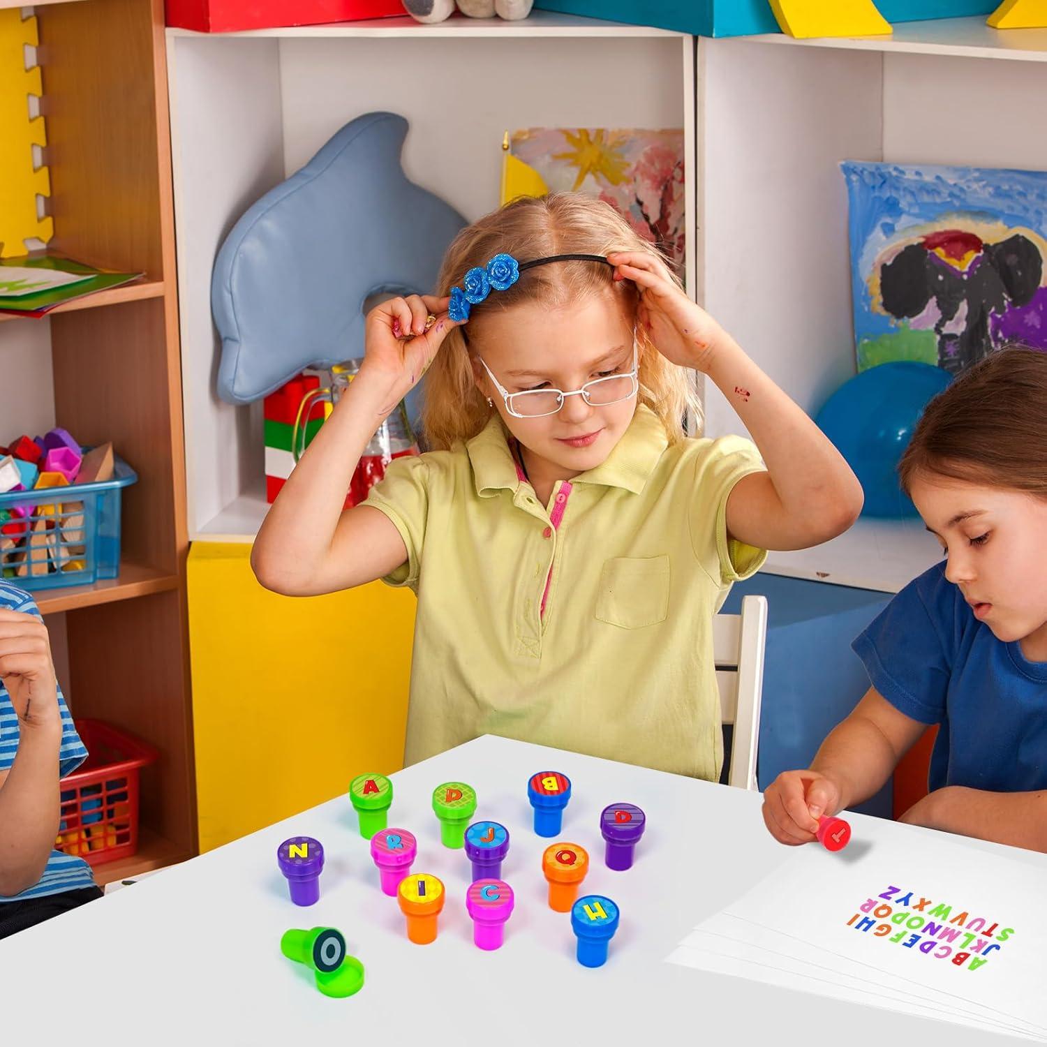 Sellos de Alfabeto A-Z Cinrobiye para Niños - 26 Pcs