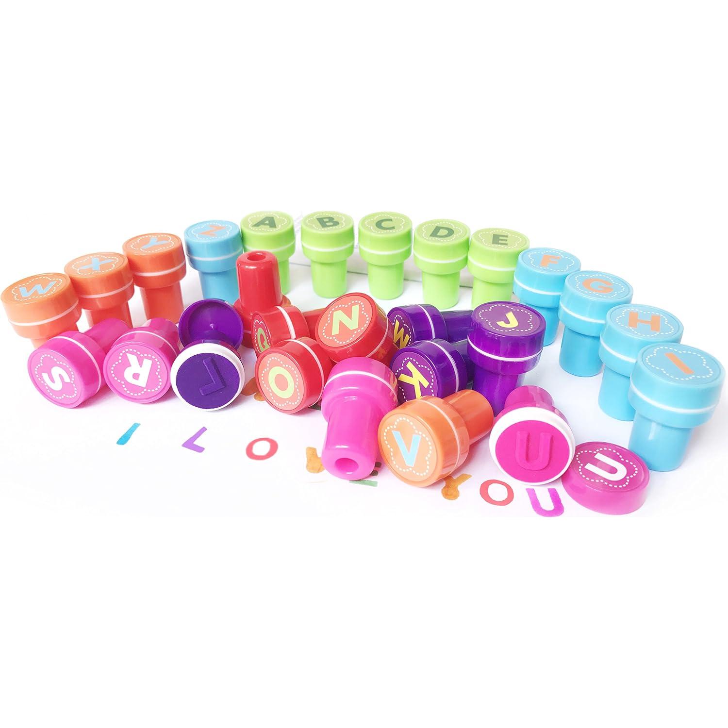 Sellos de Alfabeto Autoinkables Alled - 26 Piezas Lavables