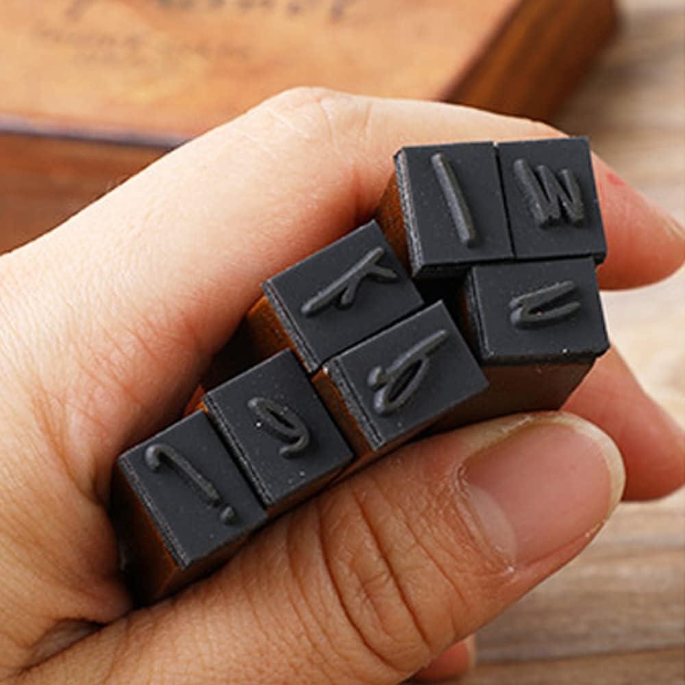 Set de Sellos de Letras Vintage DIYOMR - 28 Piezas de Alfabeto