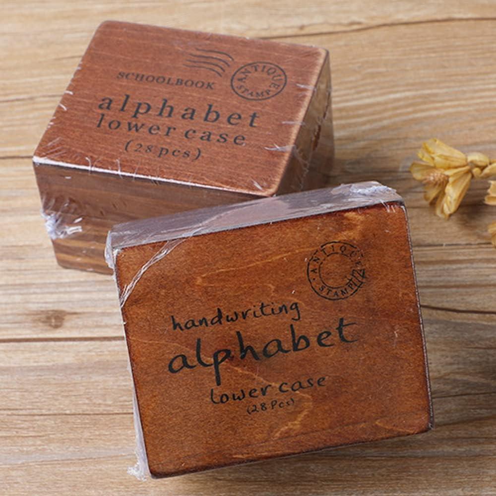 Set de Sellos de Letras Vintage DIYOMR - 28 Piezas de Alfabeto