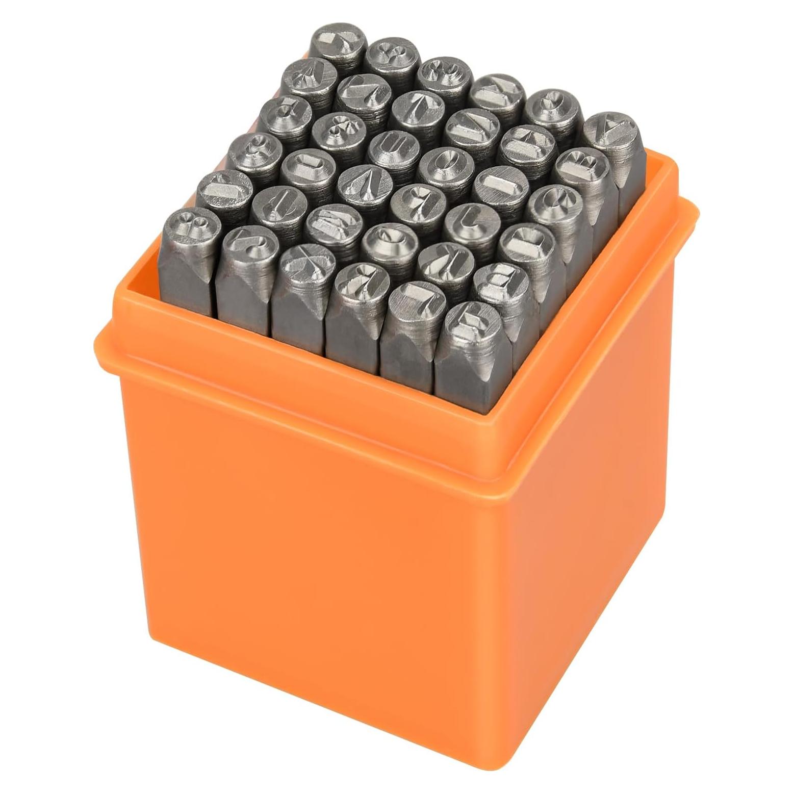 Kit de Estampado de Metal DkOvn 37 Piezas 3mm Letras y Números