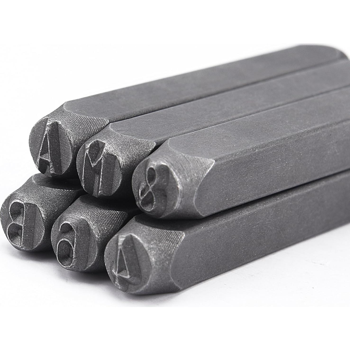 Juego de Sellos de Letras y Números HimaPro 36pcs Acero 6mm