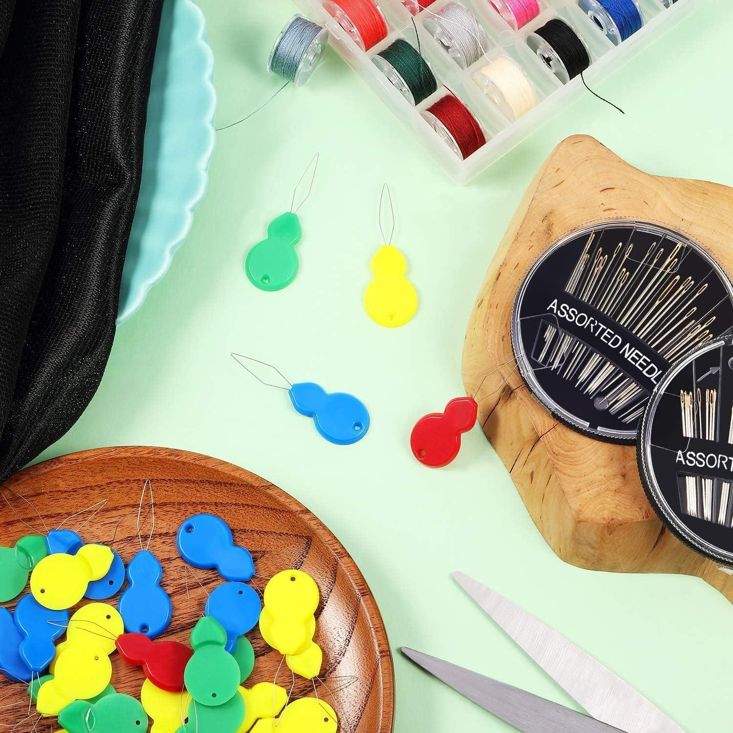 30 Piezas Enhebradores de Agujas Phinus + 30 Agujas Variadas