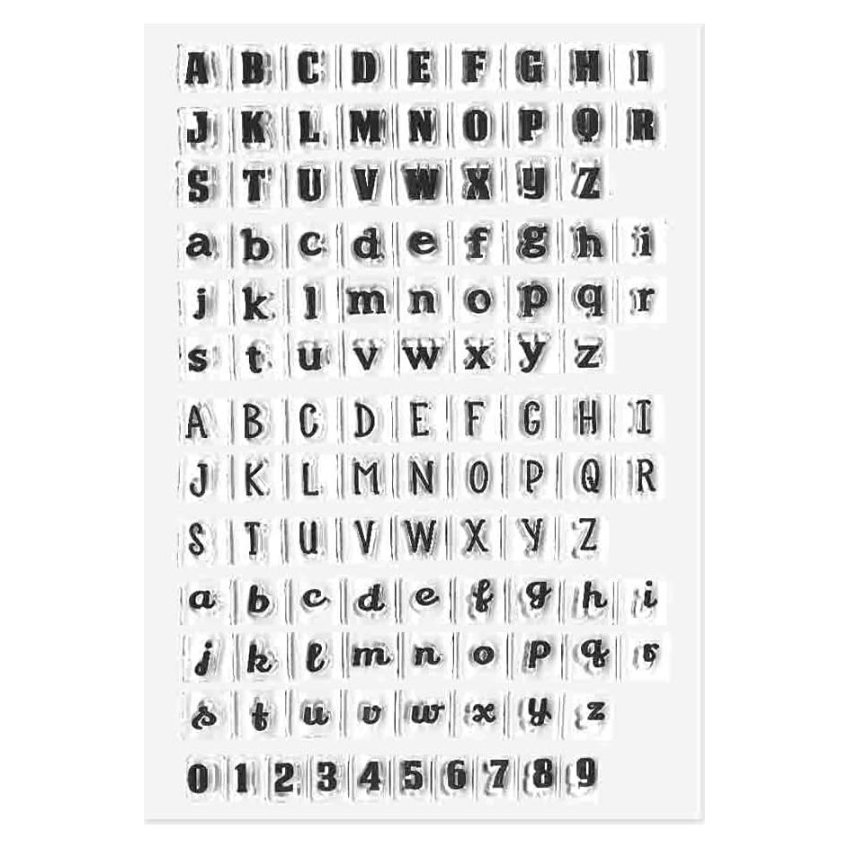 Sellos de Goma Transparentes Hying 104 Letras y Números DIY