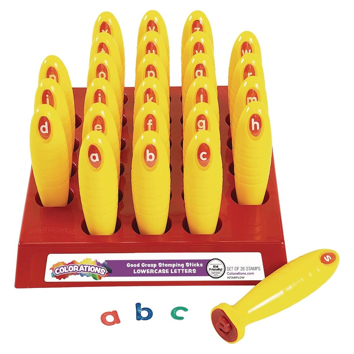 Sellos de Letras Minúsculas Colorations - Set de 26 para Niños