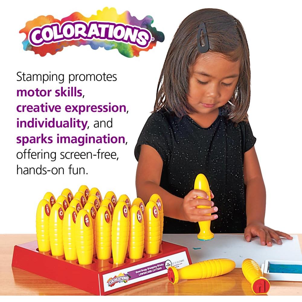 Sellos de Letras Minúsculas Colorations - Set de 26 para Niños