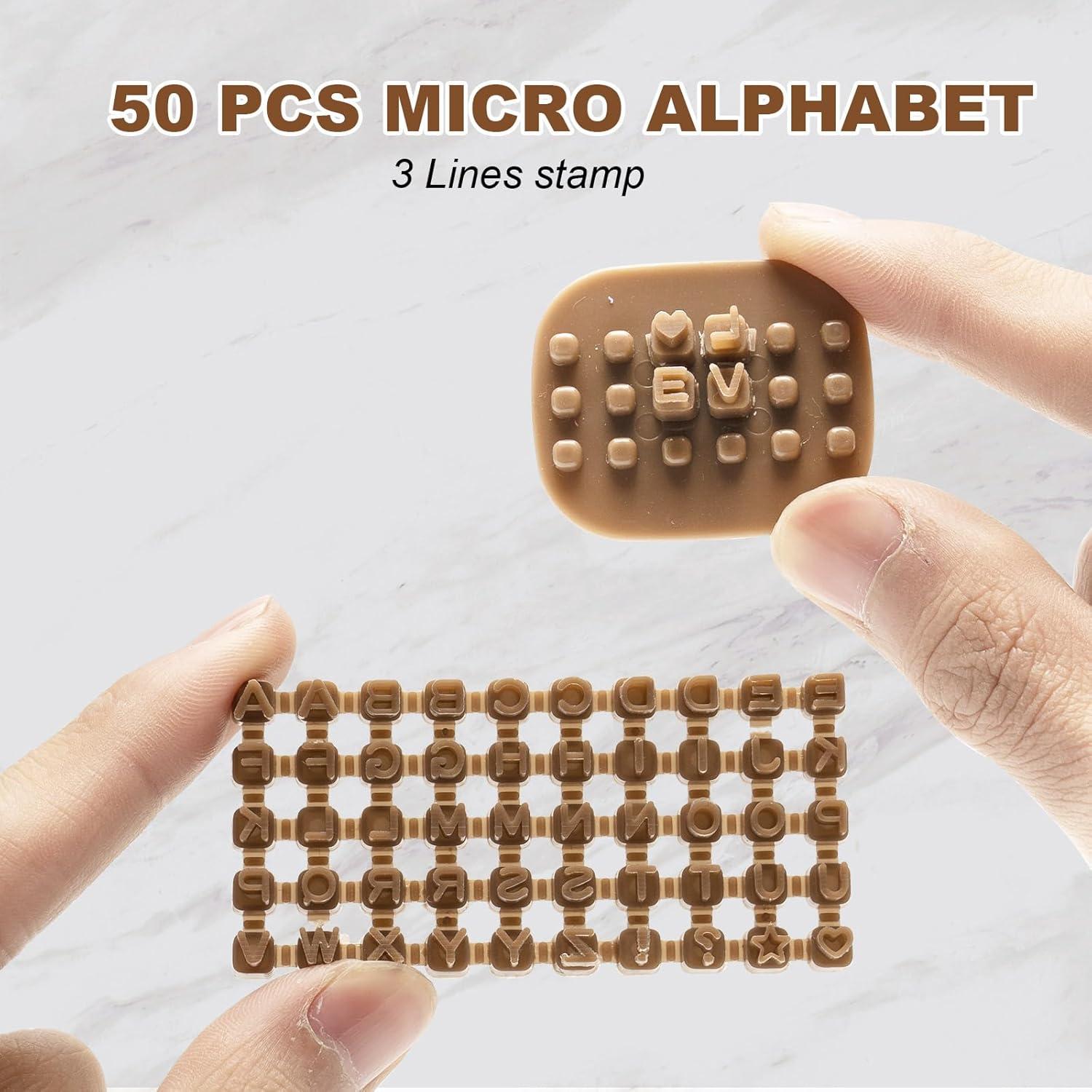 Sellos de Letras y Números para Arcilla DIYOOHOMY - 100 Piezas