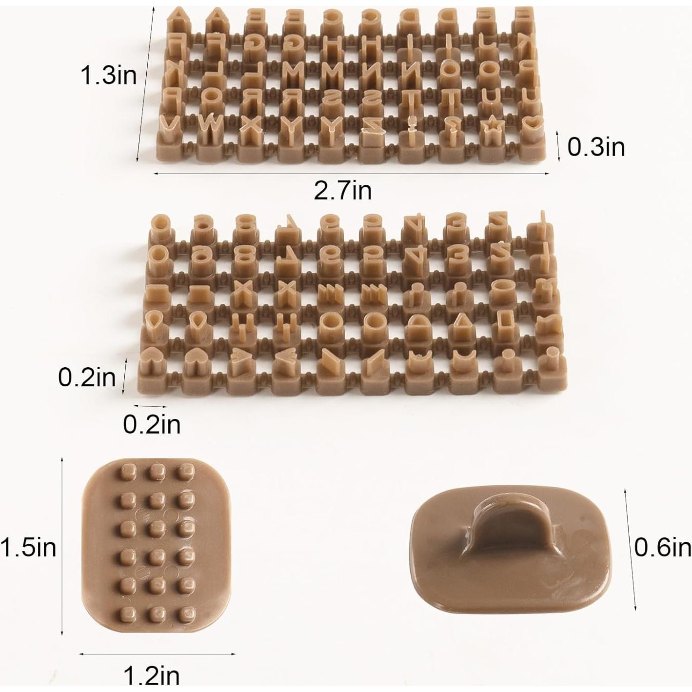 Sellos de Letras y Números para Arcilla DIYOOHOMY - 100 Piezas