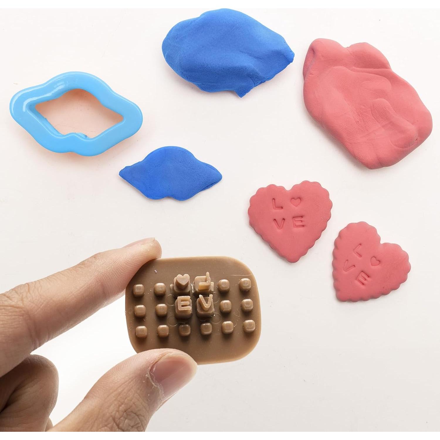 Sellos de Letras y Números para Arcilla DIYOOHOMY - 100 Piezas