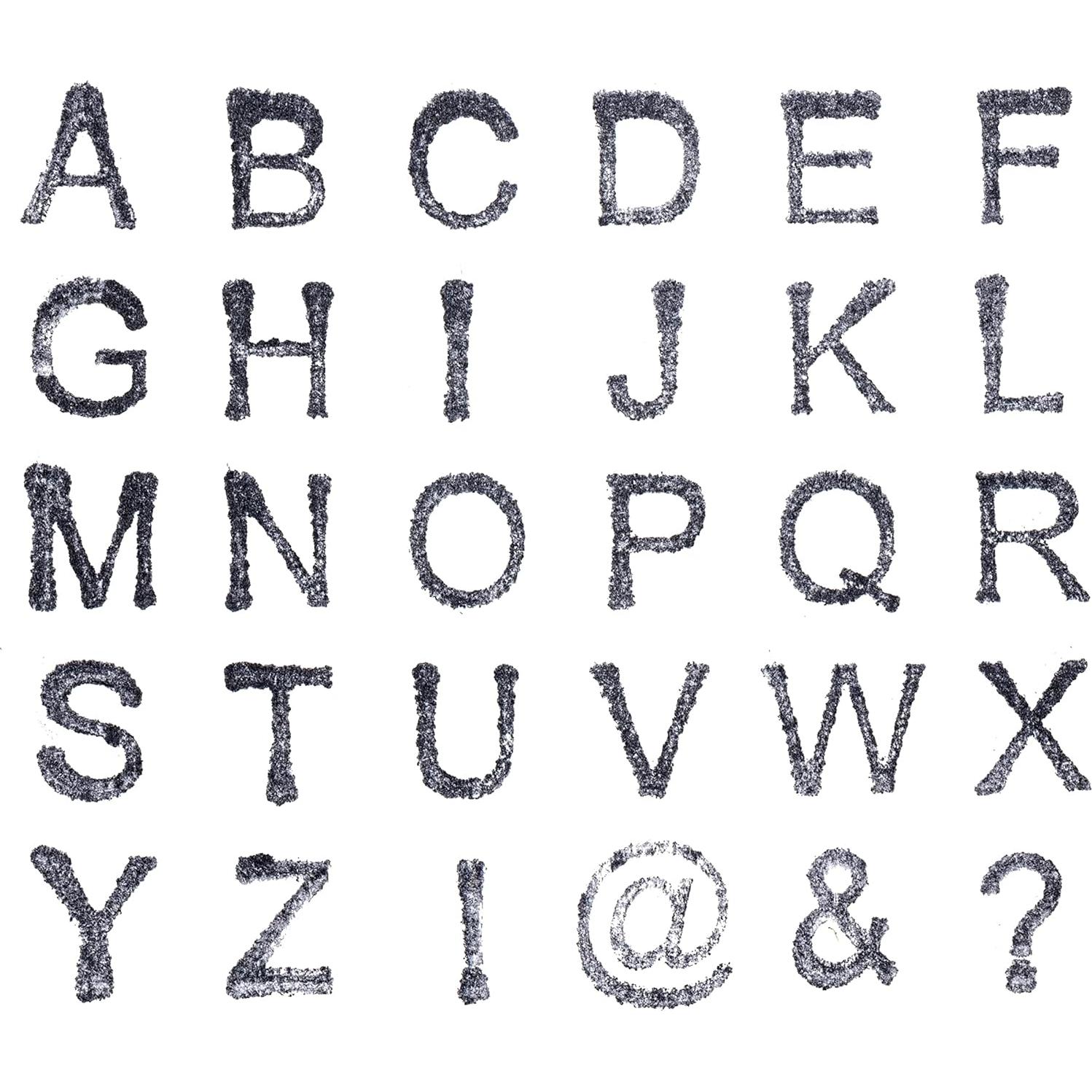 Juego de Sellos de Letras Mayúsculas de Madera Recollections - 30 Piezas