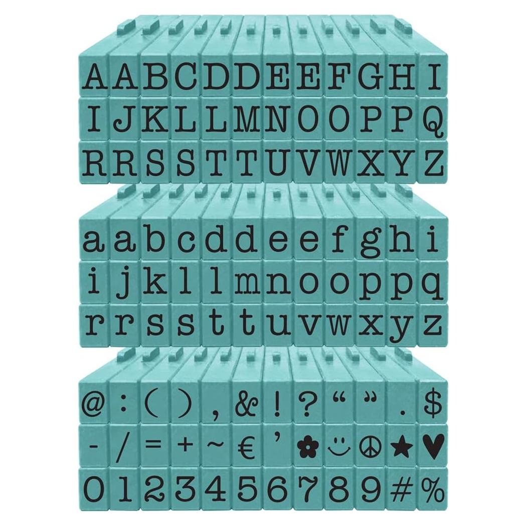 Conjunto de 108 Sellos de Máquina de Escribir PEGZ - Hecho en EE. UU.