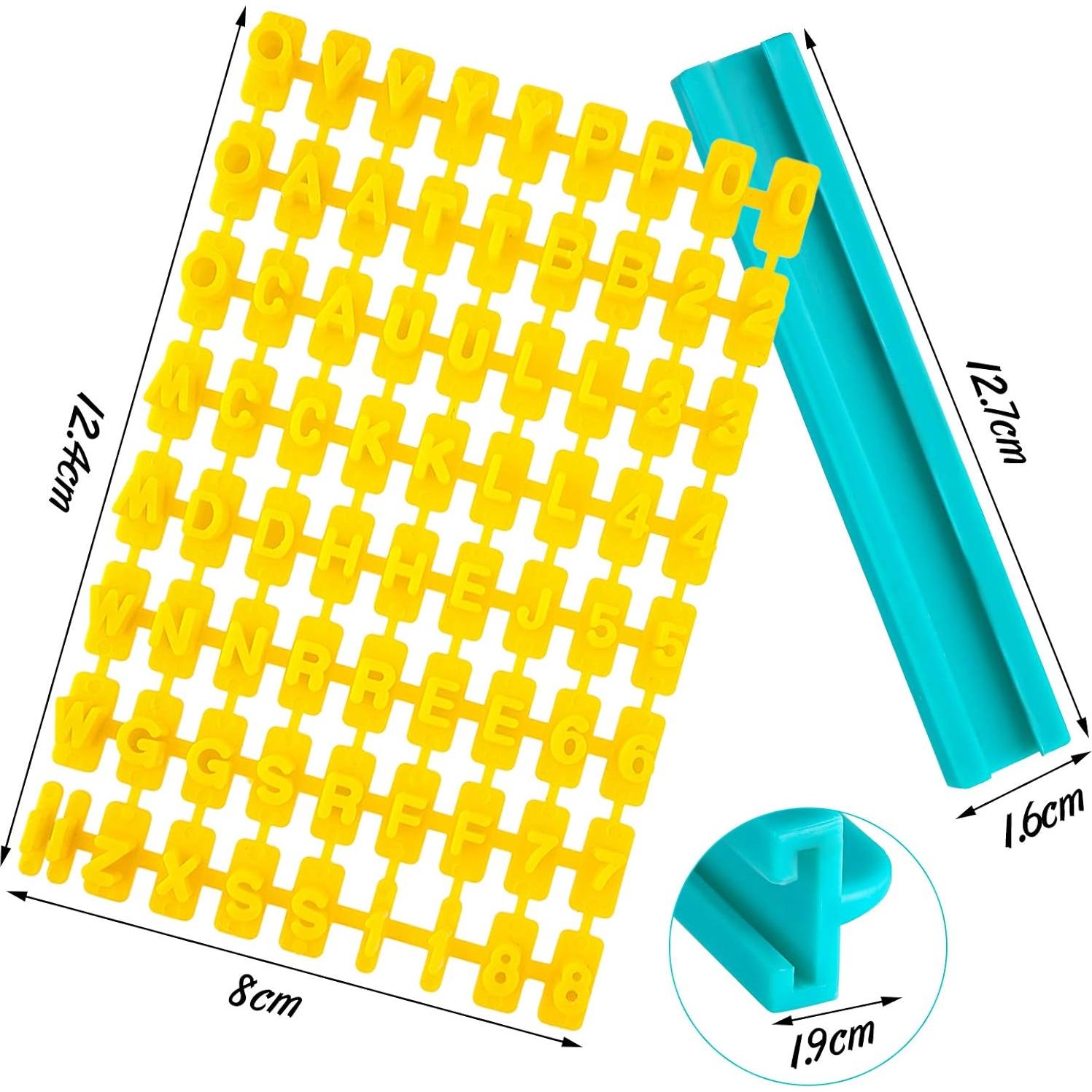 Set de Sellos de Galleta Patelai 225 Piezas Letras y Números