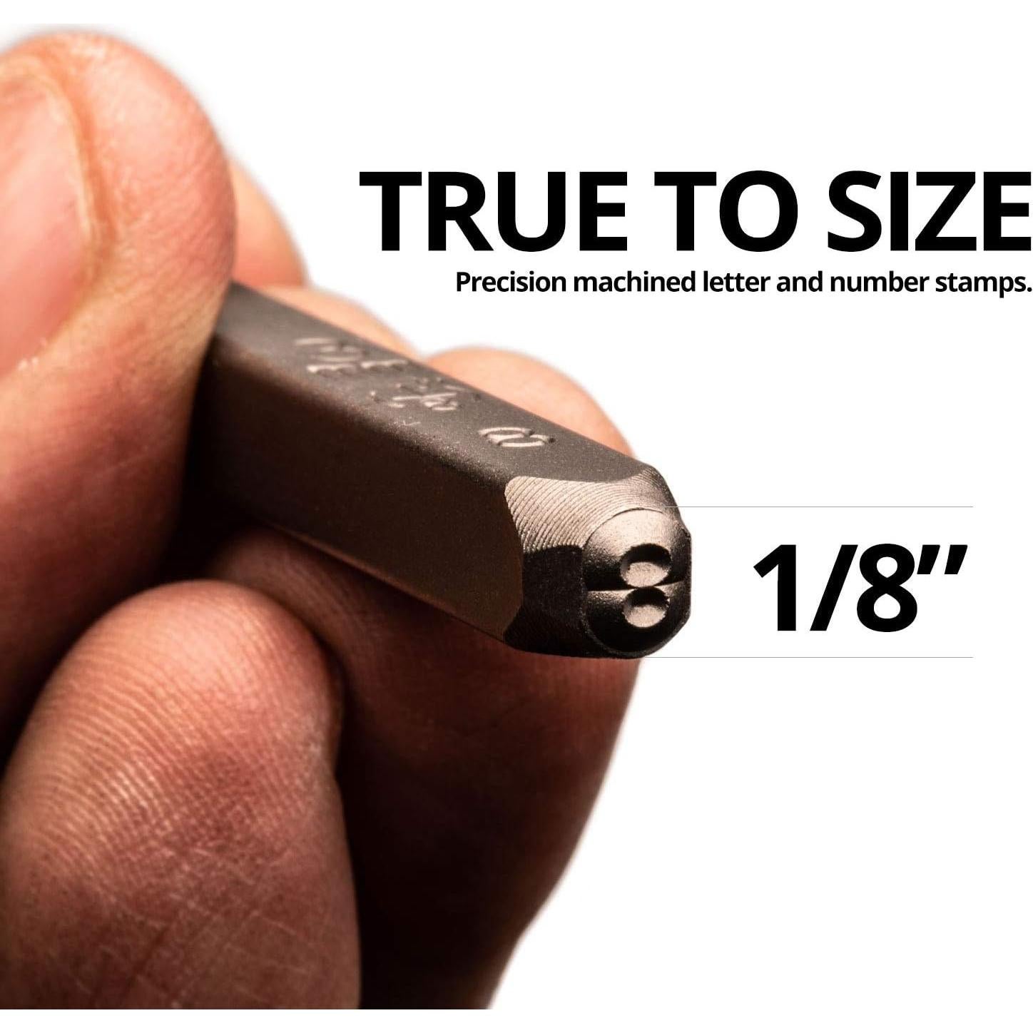 Juego de Sellos de Letras y Números Capri Tools 36 Piezas 3.175 mm