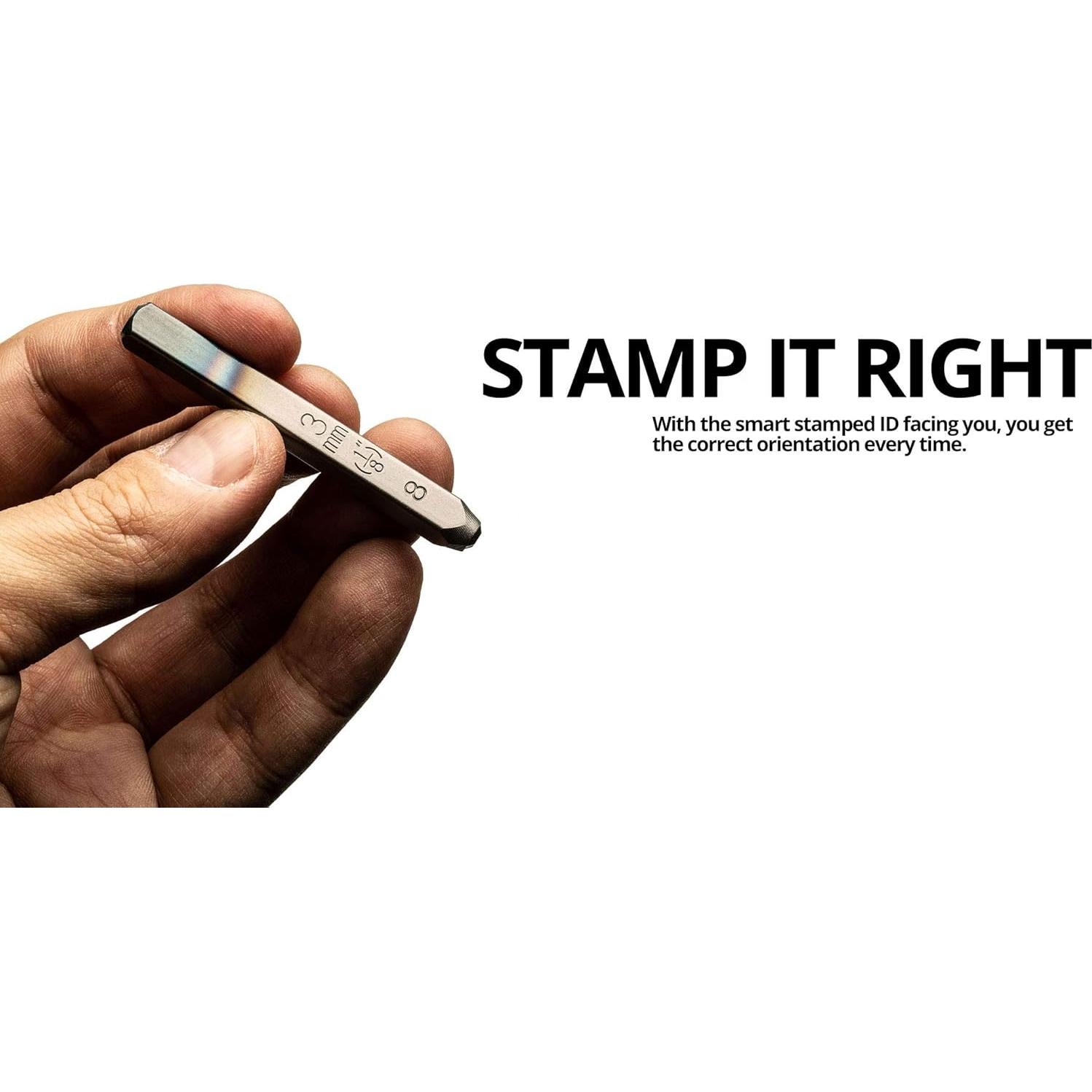 Juego de Sellos de Letras y Números Capri Tools 36 Piezas 3.175 mm