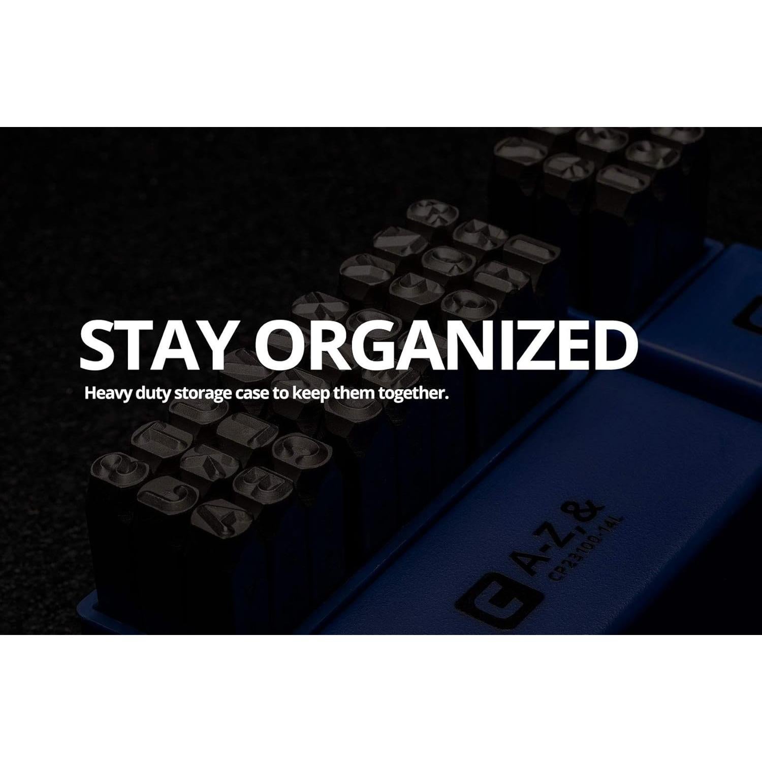 Juego de Sellos de Letras y Números Capri Tools 36 Piezas 3.175 mm