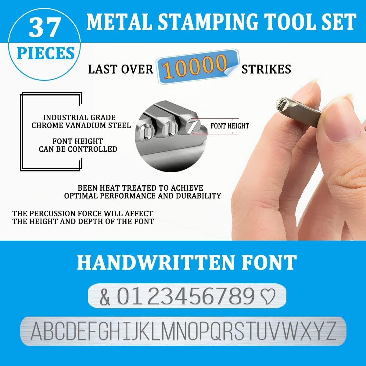 Kit de Estampado de Metal BESTNULE 38 Piezas 3mm