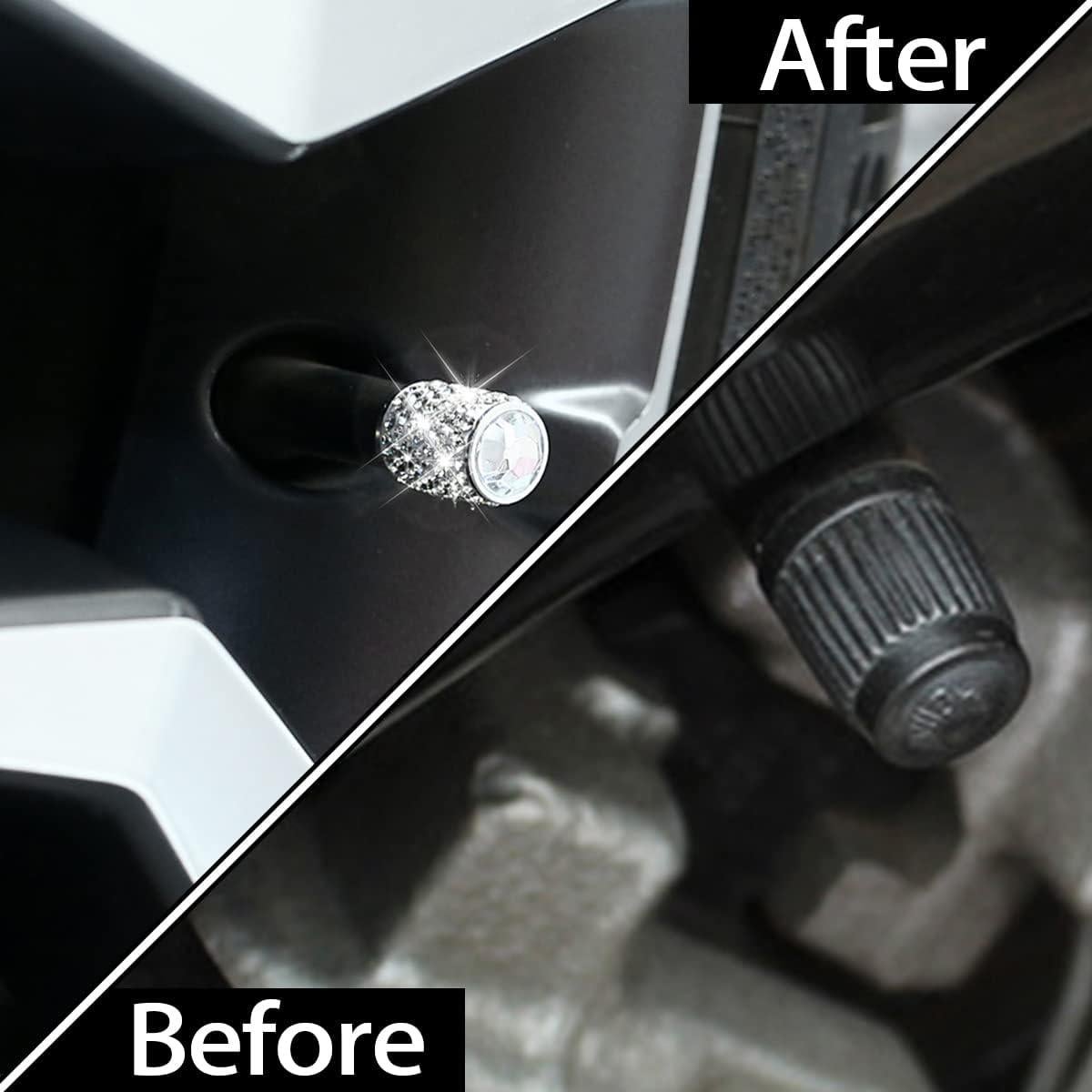 Tapas de Válvula Bling Zipelo - Paquete de 4 Cubiertas Brillantes