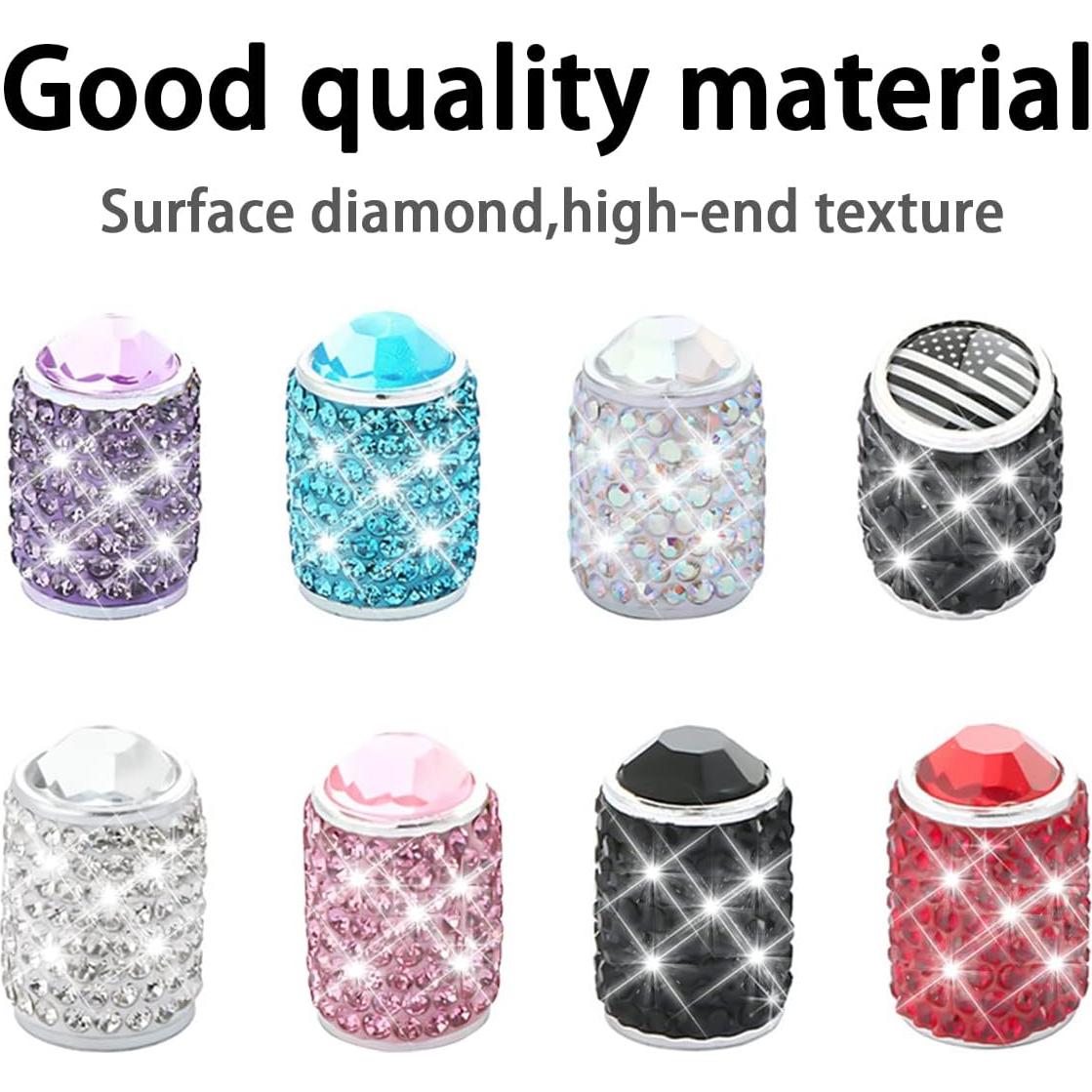 Tapas de Válvula Bling Zipelo - Paquete de 4 Cubiertas Brillantes