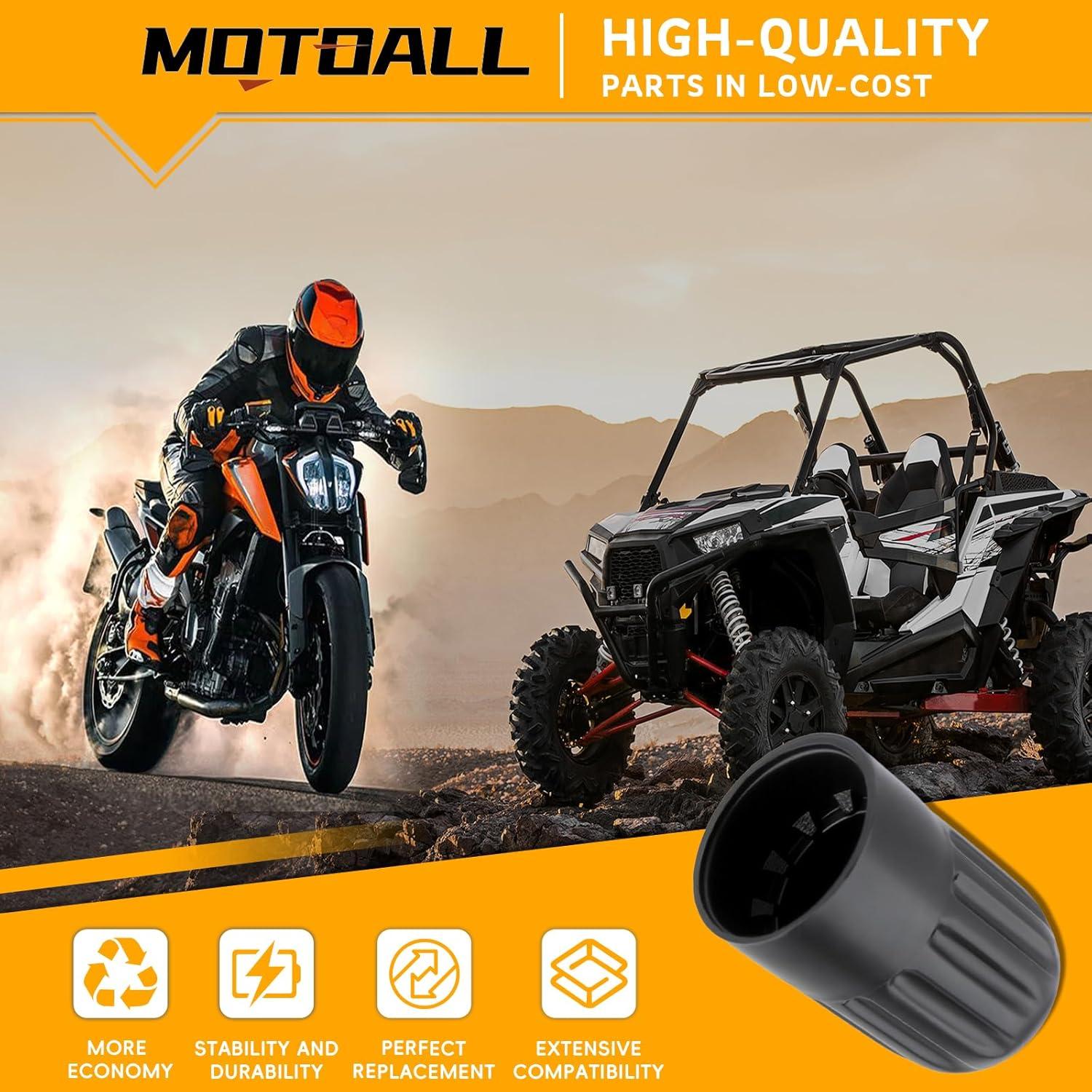 MOTOALL 10 Tapas de Válvula de Neumático TPMS Negro 22.96g