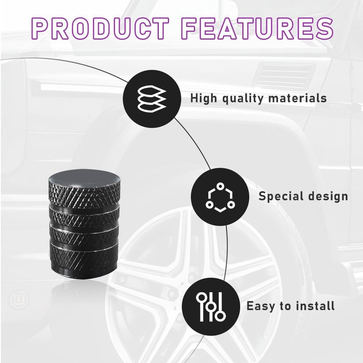 Ziciner 10 Tapones de Válvula de Neumático de Aluminio