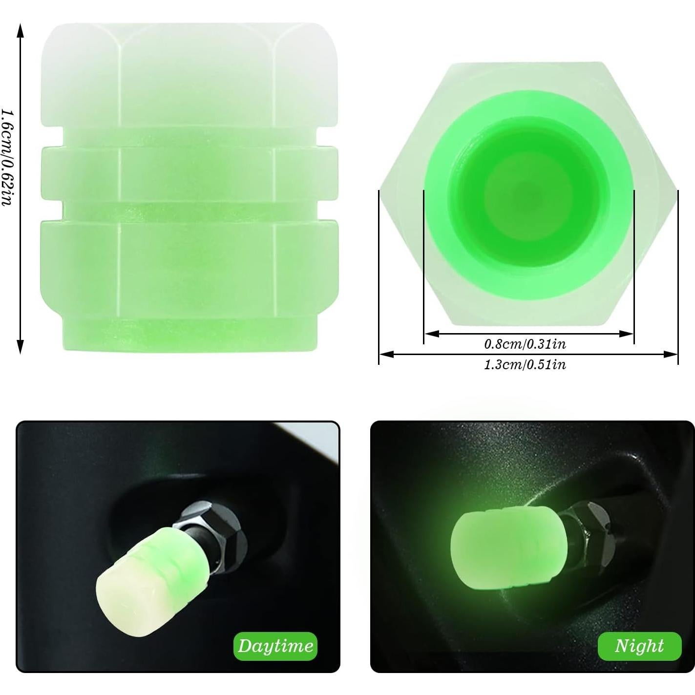 8 Tapones de Válvula Brillantes SUMAJU para Neumáticos