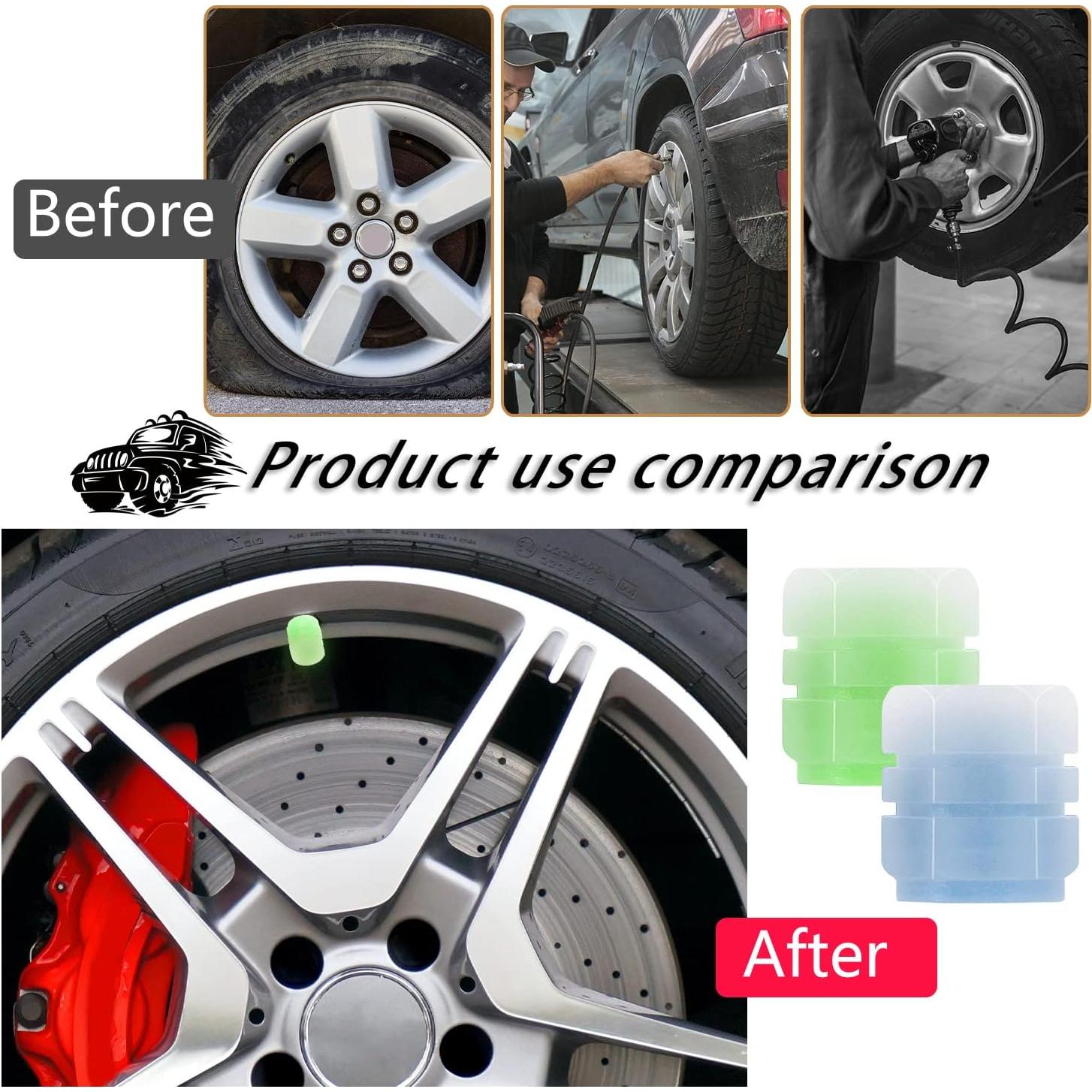 8 Tapones de Válvula Brillantes SUMAJU para Neumáticos