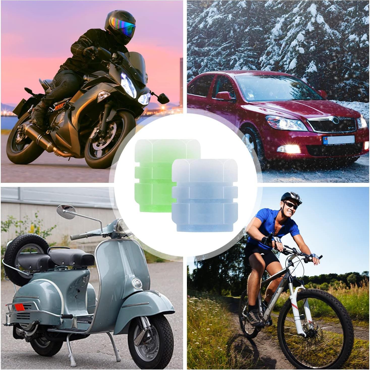 8 Tapones de Válvula Brillantes SUMAJU para Neumáticos