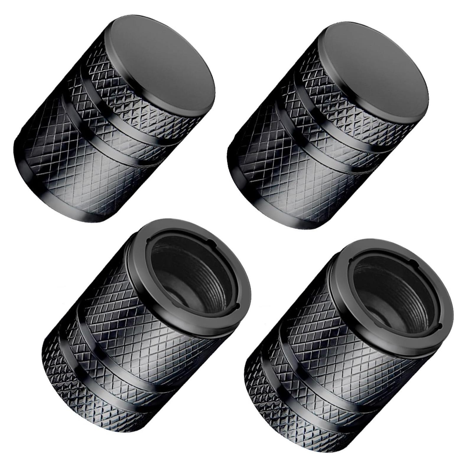 Tapas de Válvula de Neumático DESOUL - Paquete de 4 - Metal y Plástico