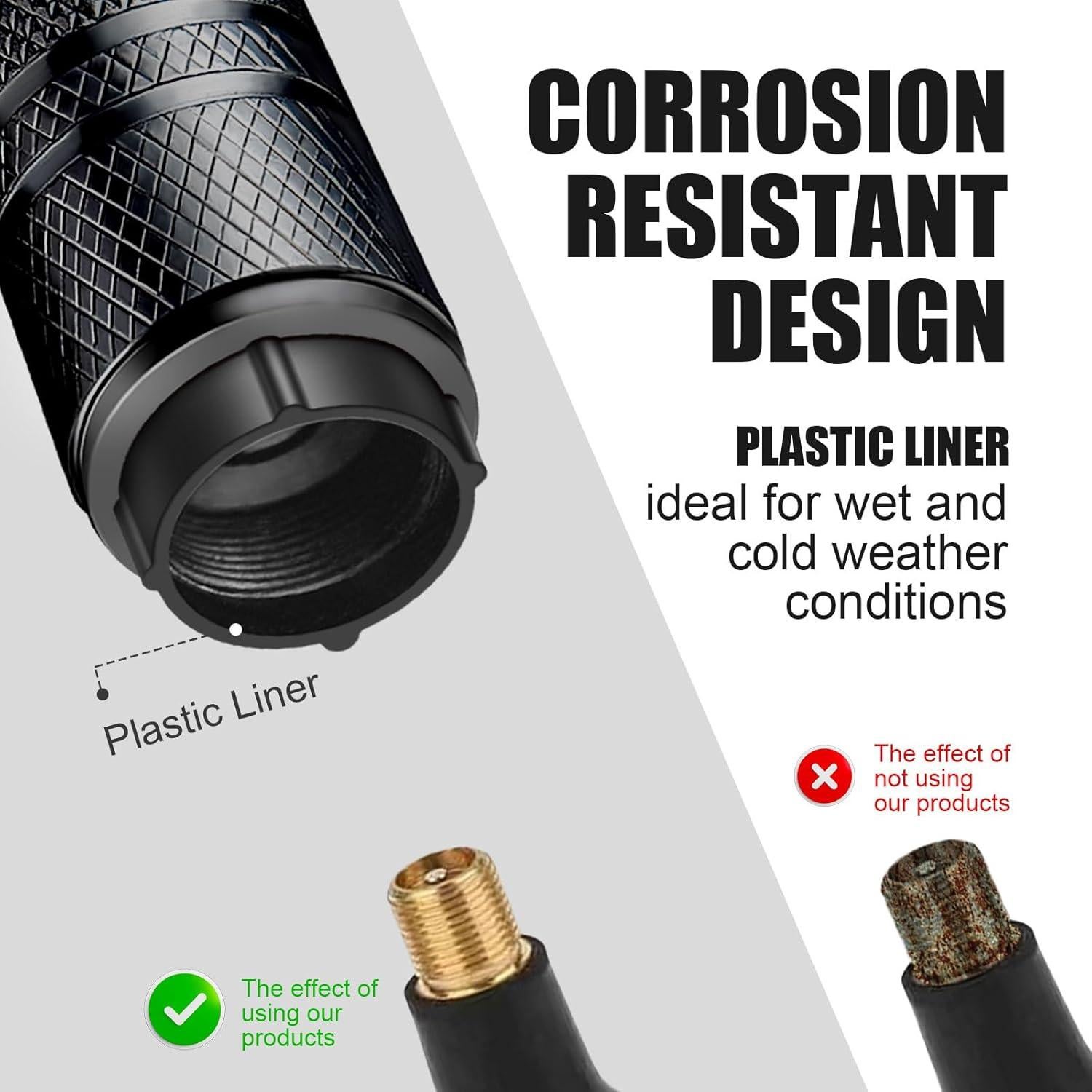 Tapas de Válvula de Neumático DESOUL - Paquete de 4 - Metal y Plástico