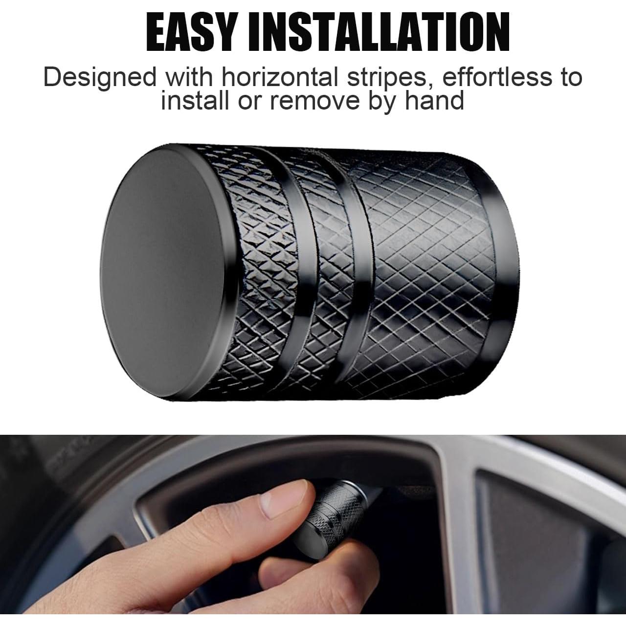 Tapas de Válvula de Neumático DESOUL - Paquete de 4 - Metal y Plástico