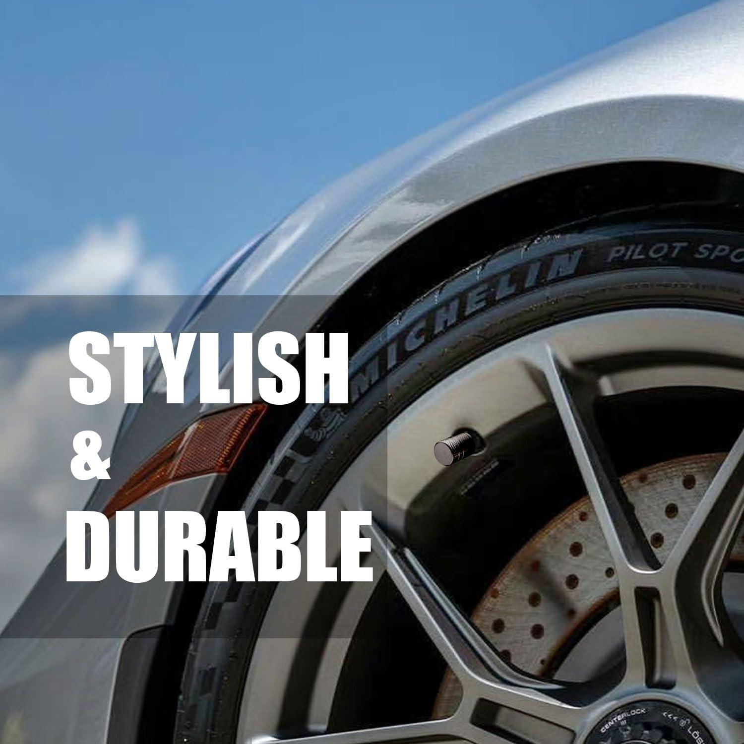 Tapas de Válvula de Neumático DESOUL - Paquete de 4 - Metal y Plástico