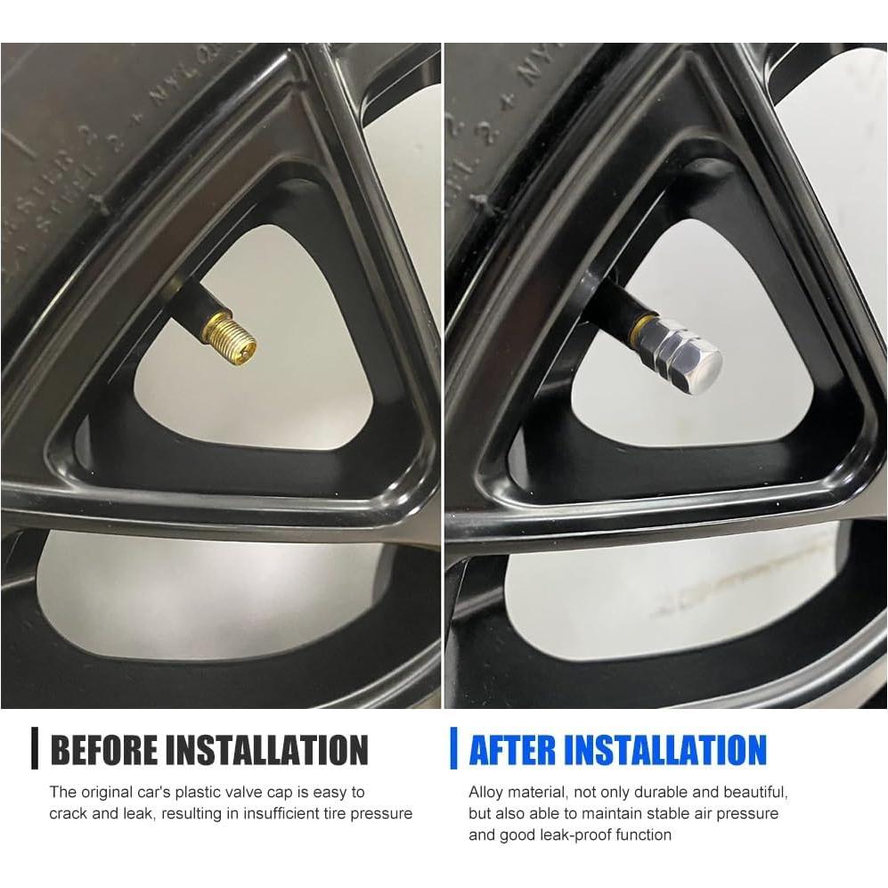 50 Tapones de Válvula de Neumático Z-oneMart Hexagonales