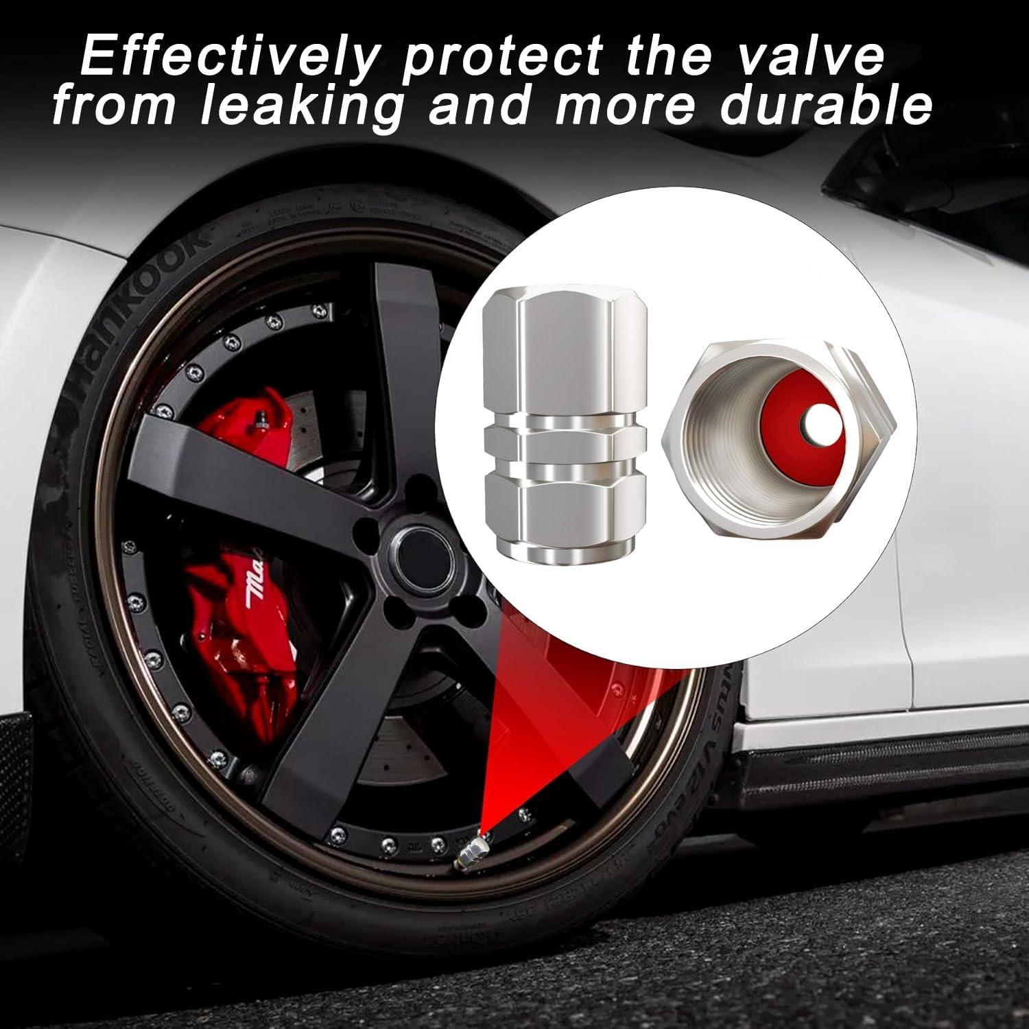 50 Tapones de Válvula de Neumático Z-oneMart Hexagonales