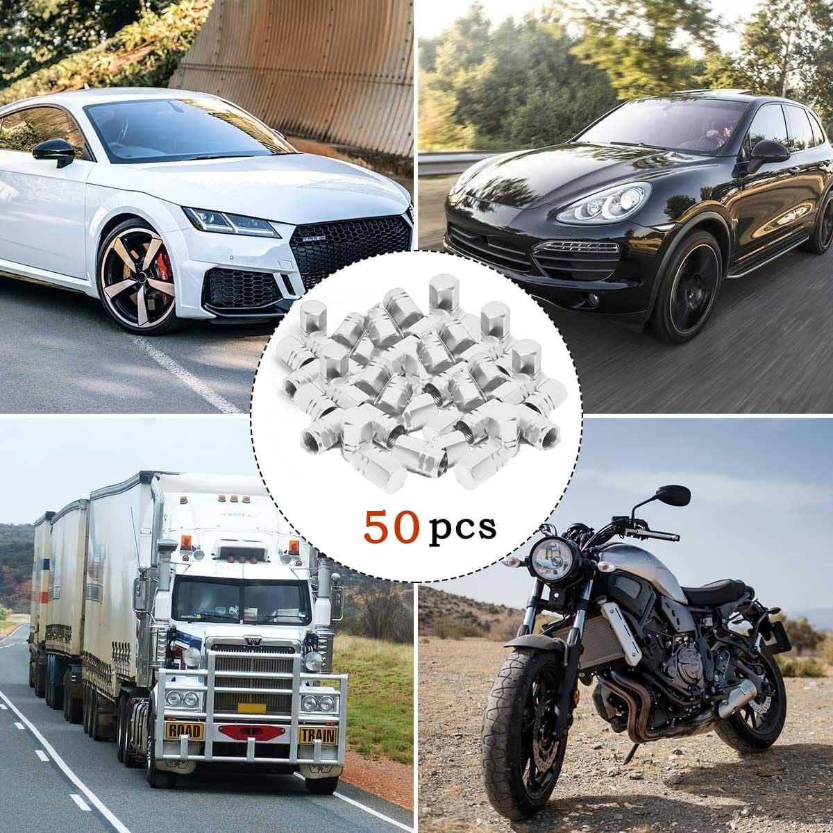 50 Tapones de Válvula de Neumático Z-oneMart Hexagonales